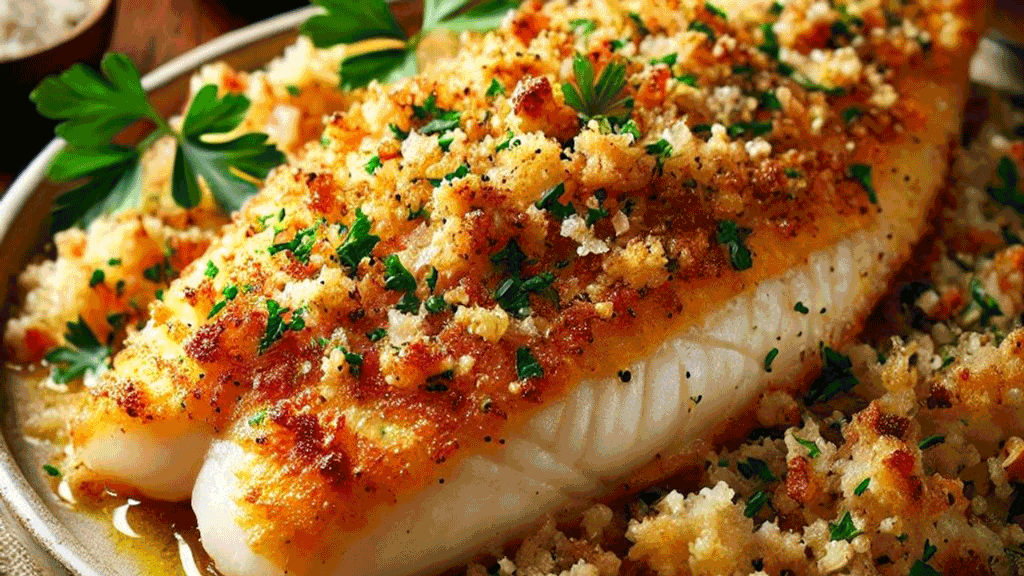 Garlic Parmesan Crusted Tilapia