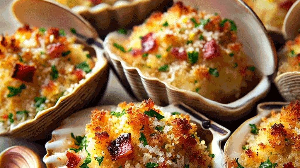 baked stuffed littleneck clams