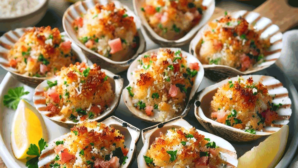 baked stuffed littleneck clams