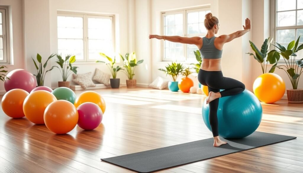 yoga ball workouts for beginners