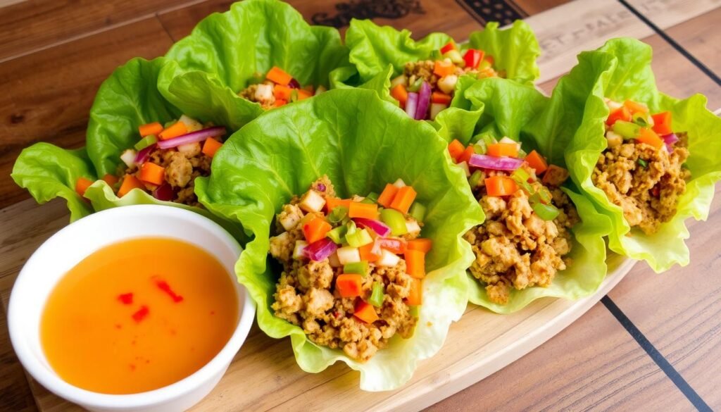 Keto chicken lettuce wraps