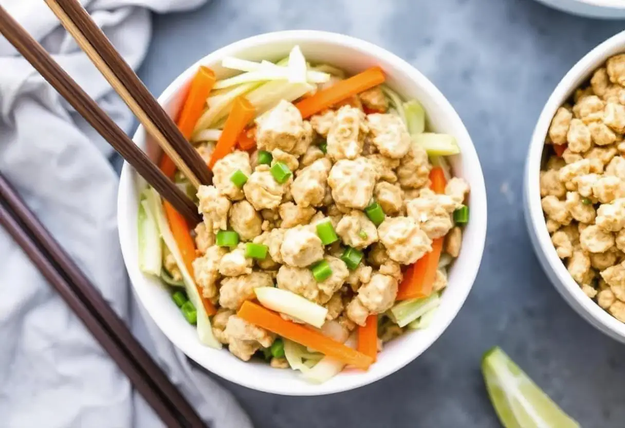 Keto Chicken Egg Roll Bowls