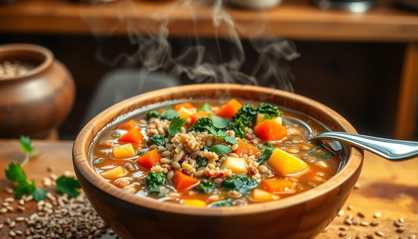 vegetarian high protein soup