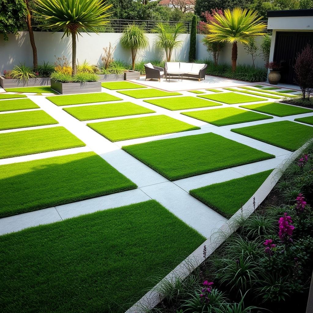 Modern Turf Grid Landscape Design