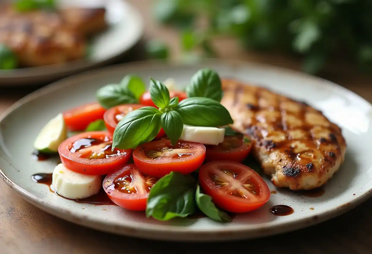 Caprese Salad with Grilled Chicken