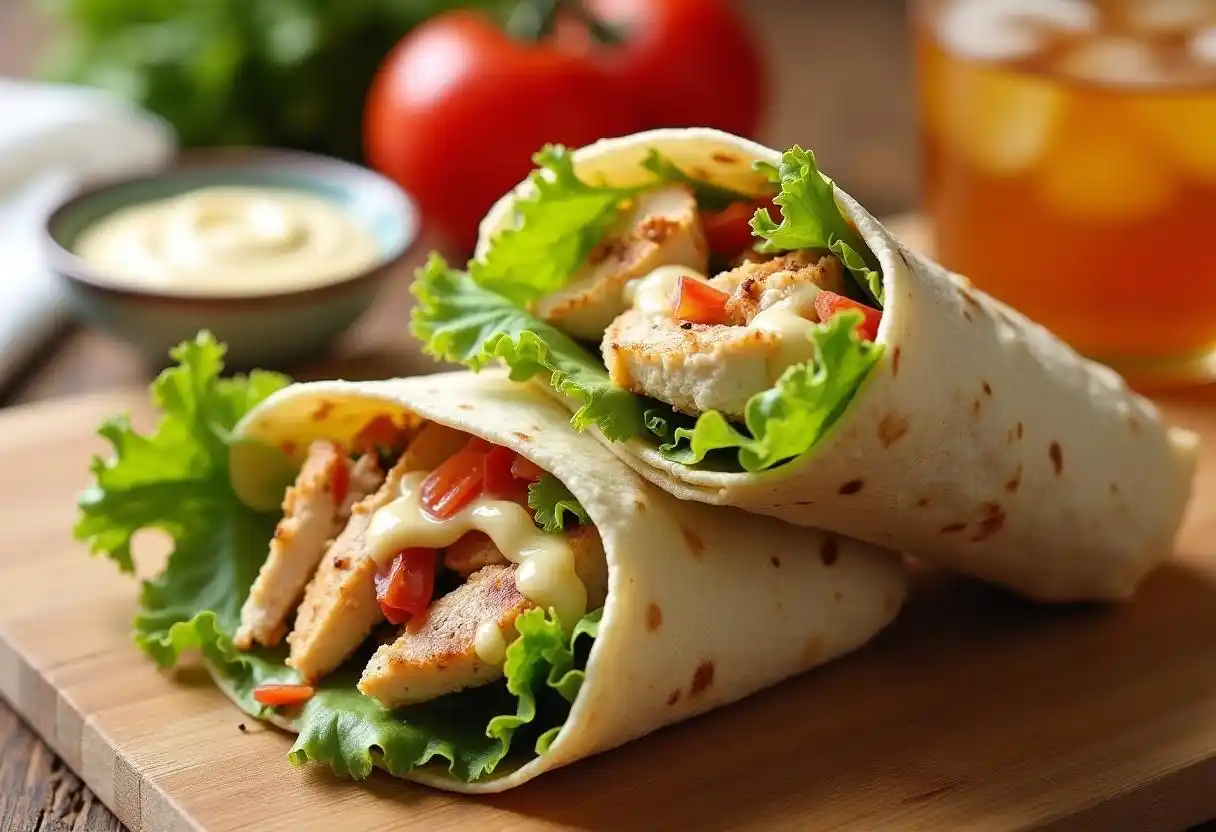 Chicken Caesar Wraps