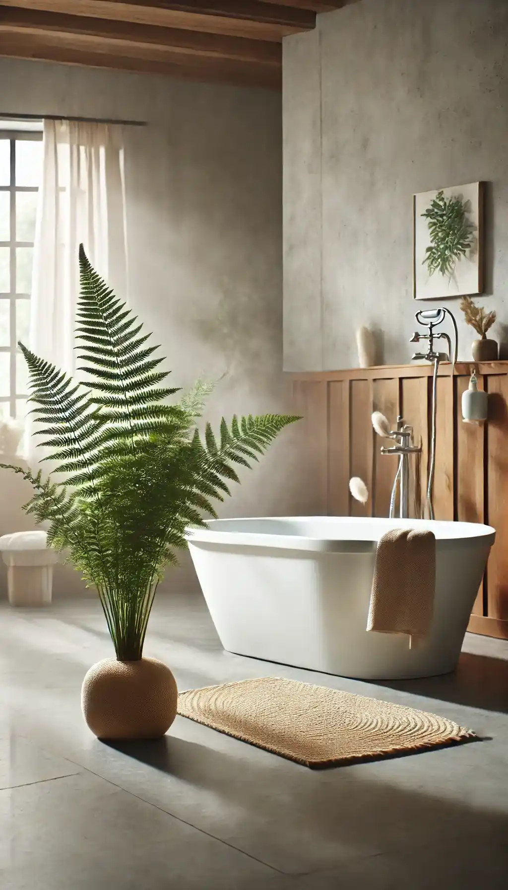 Low Light Plants That Thrive in Windowless Bathrooms 4 Boston Fern by the Bathtub