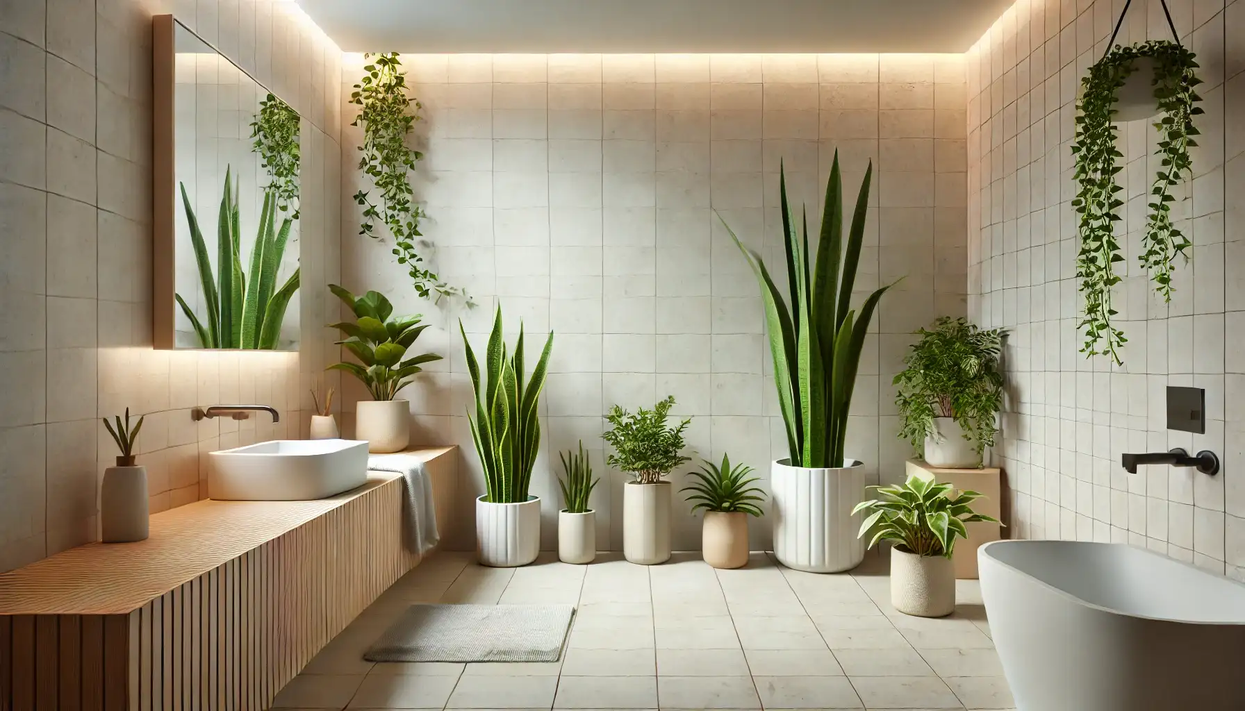Bring Nature Into Your Windowless Bathroom