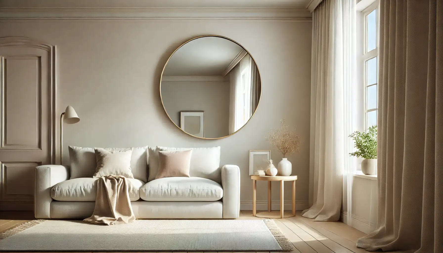 15 Cozy Living Room Ideas for Small Spaces 8 Mirror expanding cozy small living room