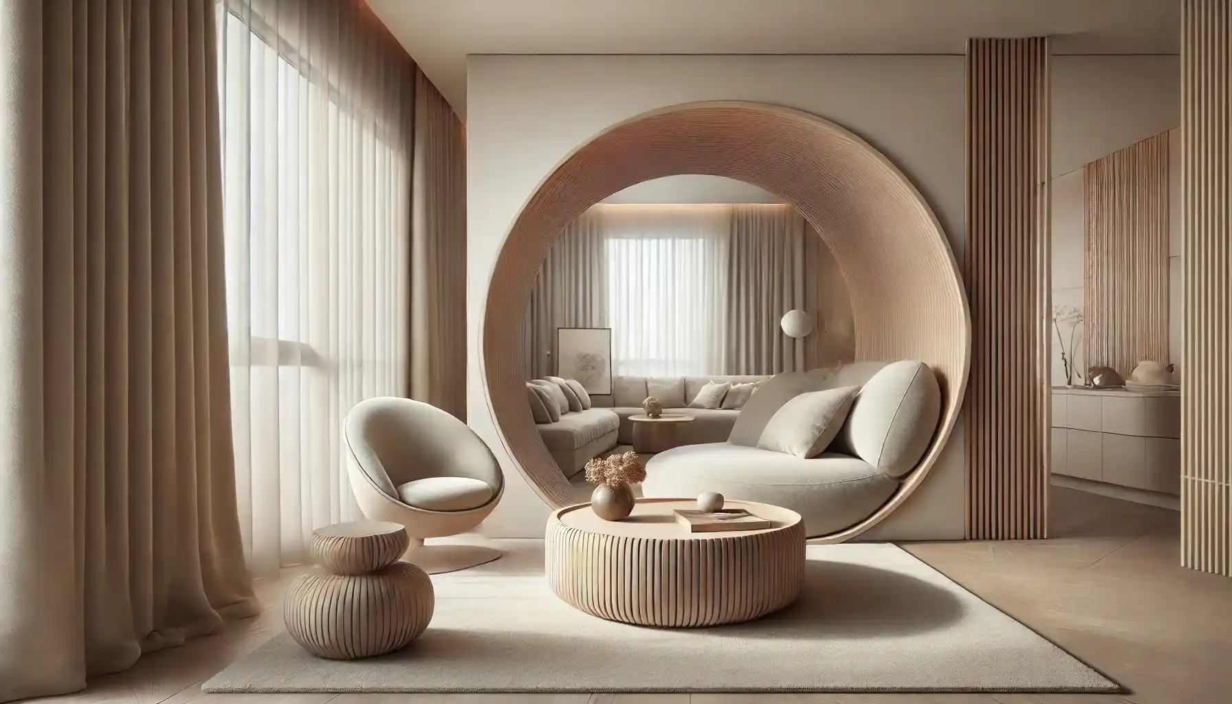15 Cozy Living Room Ideas for Small Spaces 10 Rounded furniture in small cozy living space